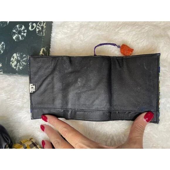 Vintage Lot – 3 Mixed Coin Purses + 1 Japanese Printed Tobacco Pouch | Preloved, - Picture 6 of 7